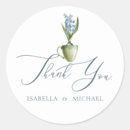 Adesivo Casamento Floral de Aquarela Elegante