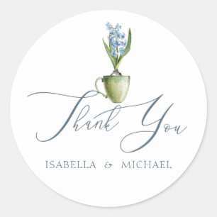 Adesivo Casamento Floral de Aquarela Elegante