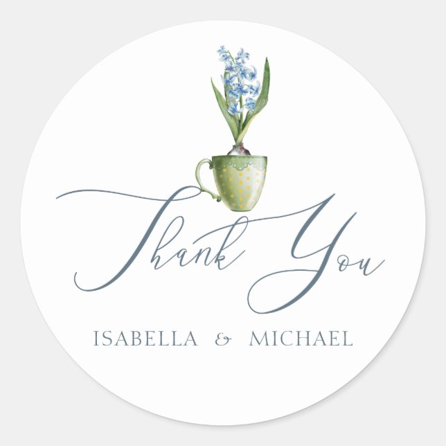 Adesivo Casamento Floral de Aquarela Elegante (Frente)