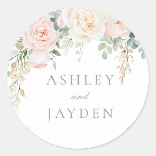 Adesivo Casamento Floral de Blush Maravilhoso