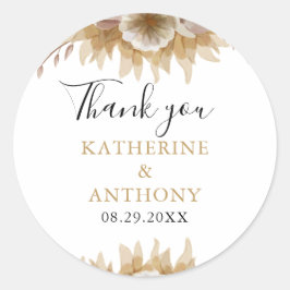 Adesivo Casamento Floral de Boho Minimal