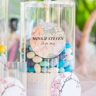 Adesivo Casamento floral de cor laranja russa