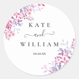 Adesivo Casamento Floral de Flores Selvagens Roxas