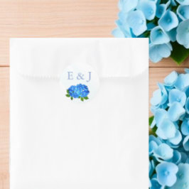 Adesivo Casamento Floral de Hortênsia Azul