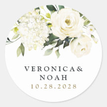 Casamento Floral de Hydrangea Elegant White Dourad