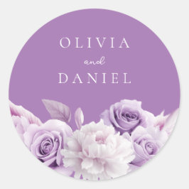 Adesivo Casamento Floral de Lavanda Roxa