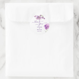 Adesivo Casamento Floral de Lilac Purple Watercolor