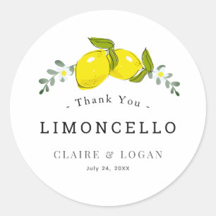 Adesivo Casamento Floral de Limoncello Lemon Obrigado