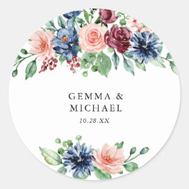 Adesivo Casamento Floral de Linda Watercolor