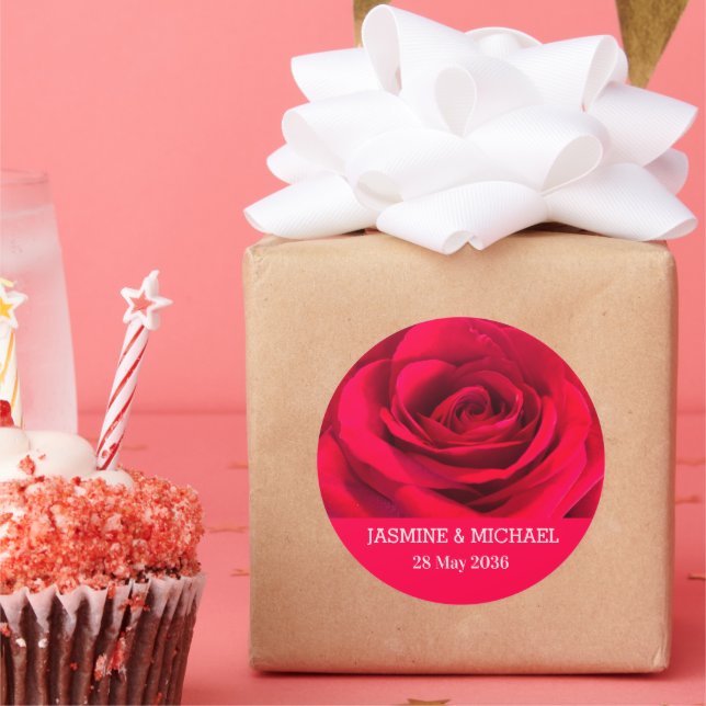 Adesivo Casamento Floral de Nome Personalizado da rosa ver (Festa)