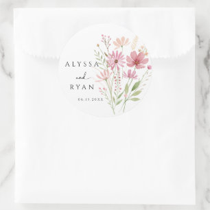 Adesivo Casamento Floral de Outono Selvagem