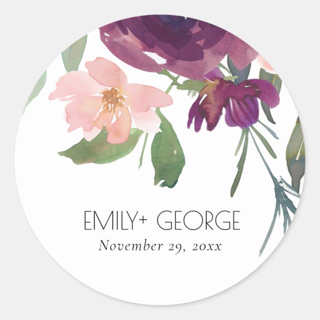 ADESIVO CASAMENTO FLORAL DE ROSA DE ÁGUA MARSALA VERMELHA (Frente)