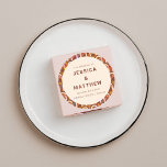 Adesivo Casamento Floral do Autumn Terracotta da Boêmia Pe<br><div class="desc">Autocolante clássico de Casamento Floral de Autumn Terracotta</div>