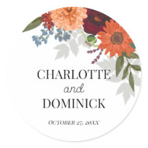 Casamento Floral do Jardim de Queda Burgundy