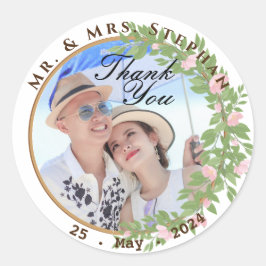 Adesivo Casamento Floral Elegância Encantado