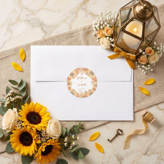 Adesivo Casamento Floral Elegante