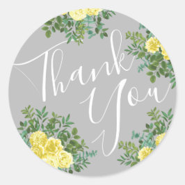 Adesivo Casamento Floral Elegante Da Vintagem Amarela E Ci