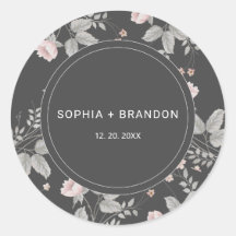 Casamento Floral Elegante De Cinzas Rosa E Escura