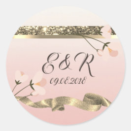 Adesivo Casamento Floral Elegante e Sofisticado