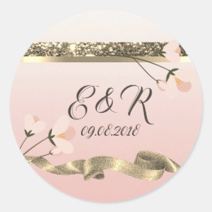 Adesivo Casamento Floral Elegante e Sofisticado