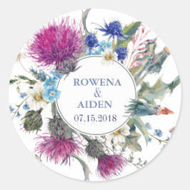 Adesivo Casamento Floral Escocês