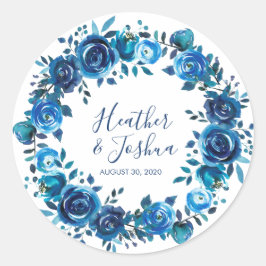 Adesivo Casamento Floral Indigo Mood