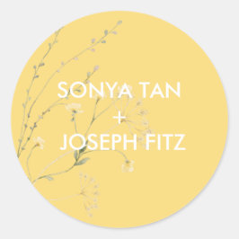 Adesivo Casamento Floral Invitat Envelope Praça-Praça Clás