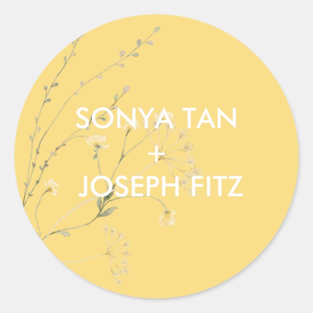 Adesivo Casamento Floral Invitat Envelope Praça-Praça Clás (Frente)