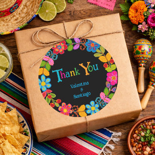 Adesivo Casamento floral mexicano moderno