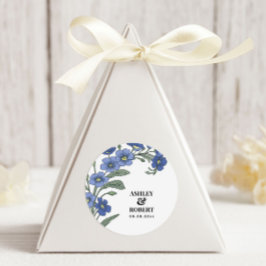 Adesivo Casamento Floral Moderno Periwinkle Blue