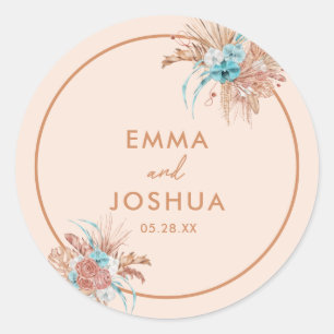 Adesivo Casamento Floral Moderno Terrado Brown