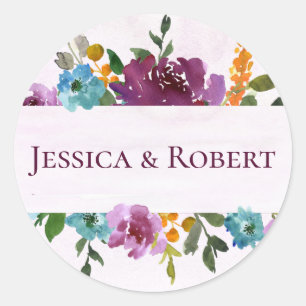 Adesivo Casamento floral personalizado do esplendor