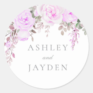 Adesivo Casamento Floral Purple Maravilhoso