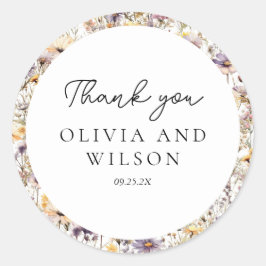 Adesivo Casamento Floral Púrpura Elegante