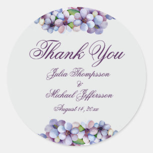 Adesivo Casamento Floral Romântico Poético Lilac Watercolo