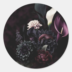 Adesivo Casamento Floral Romântico Sombrio