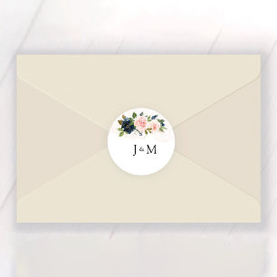 Adesivo Casamento Floral Rosa-marinho