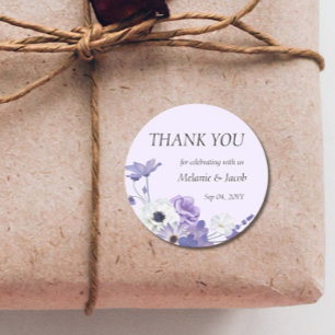 Adesivo Casamento Floral Roxo