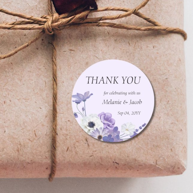 Adesivo Casamento Floral Roxo (Criador carregado)