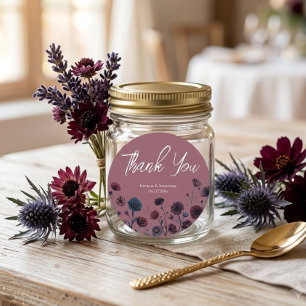 Adesivo Casamento Floral Roxo e Azul Temperamental