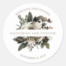 Adesivo Casamento Floral Rustic Boho Dusty Rosa Muito Obri