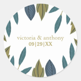 Adesivo Casamento Floral Rustic Leaf