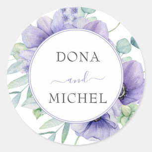 Adesivo Casamento Floral Rustic Violet Summer