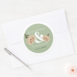 Adesivo Casamento Floral Simples Elegante