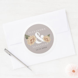 Adesivo Casamento Floral Simples Elegante