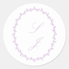 Adesivo Casamento floral simples lavanda
