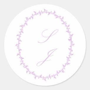 Adesivo Casamento floral simples lavanda