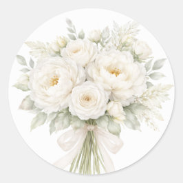 Adesivo Casamento Floral Todo Branco