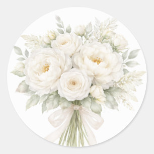Adesivo Casamento Floral Todo Branco