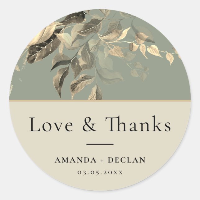 Adesivo Casamento Floral Verde de Salas Selvagens (Frente)